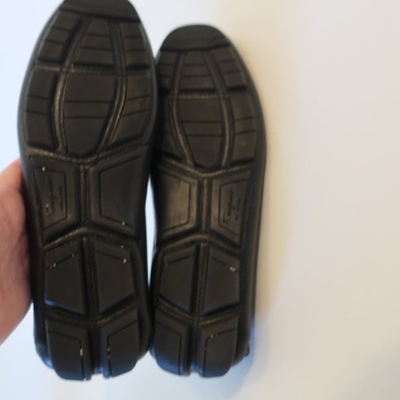 Mens Salvatore Ferragamo Black Leather Double Gancini Loafers 7* E - Picture 8 of 9